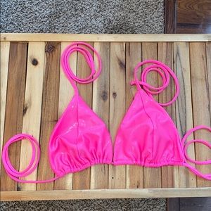 Hot pink bikini top